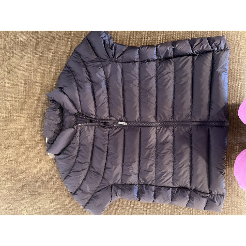 Martha Stewart Jacket Womens XL Navy Down Puffer Short Sleeve Full Zip Quilted - Picture 9 of 15